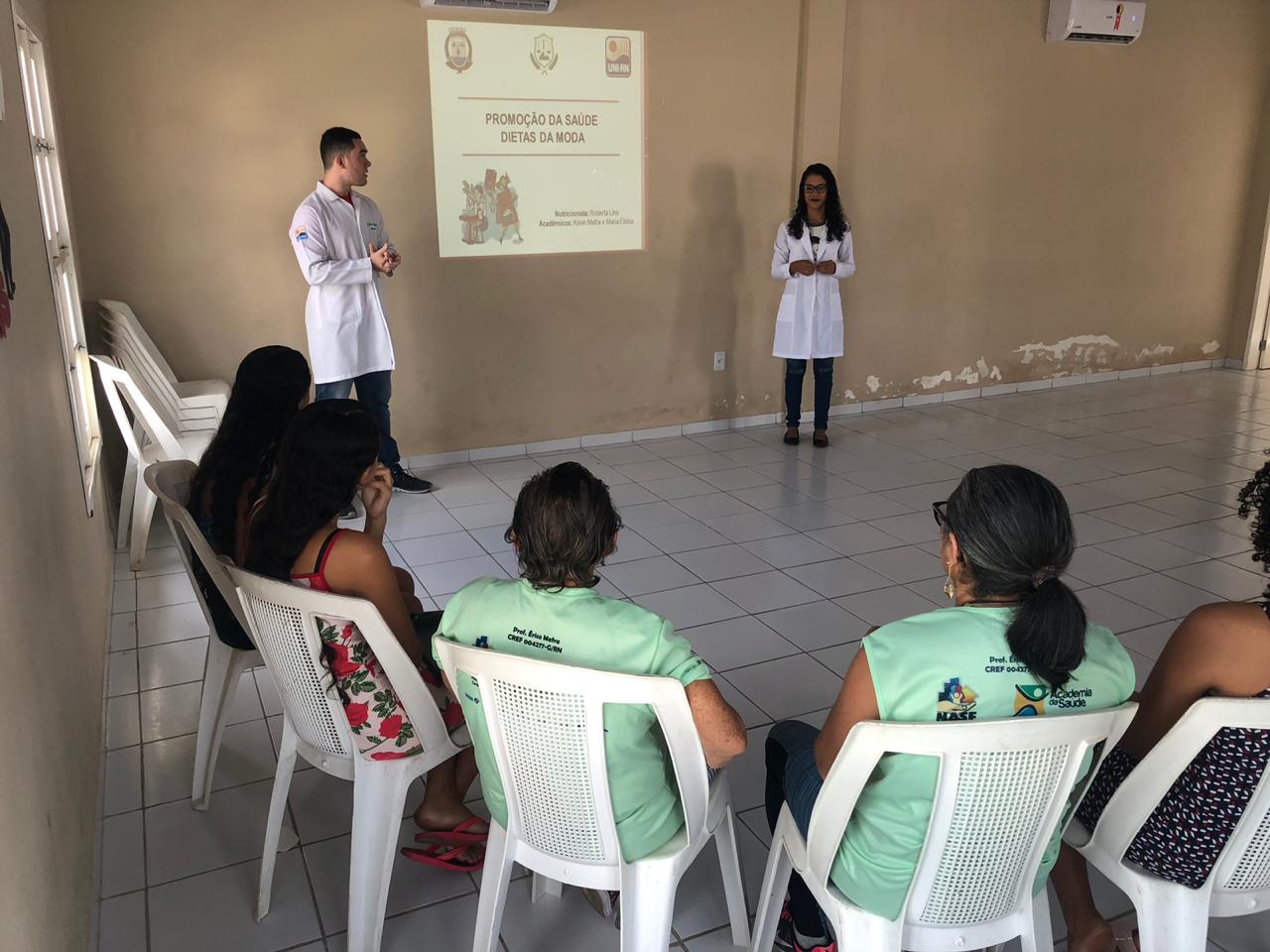 NASF realiza ação educativa sobre dieta alimentar no bairro Golandim