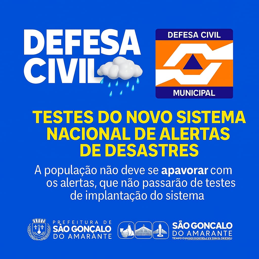 Defesa Civil de São Gonçalo do Amarante participa de testes do novo sistema nacional de alertas de desastres